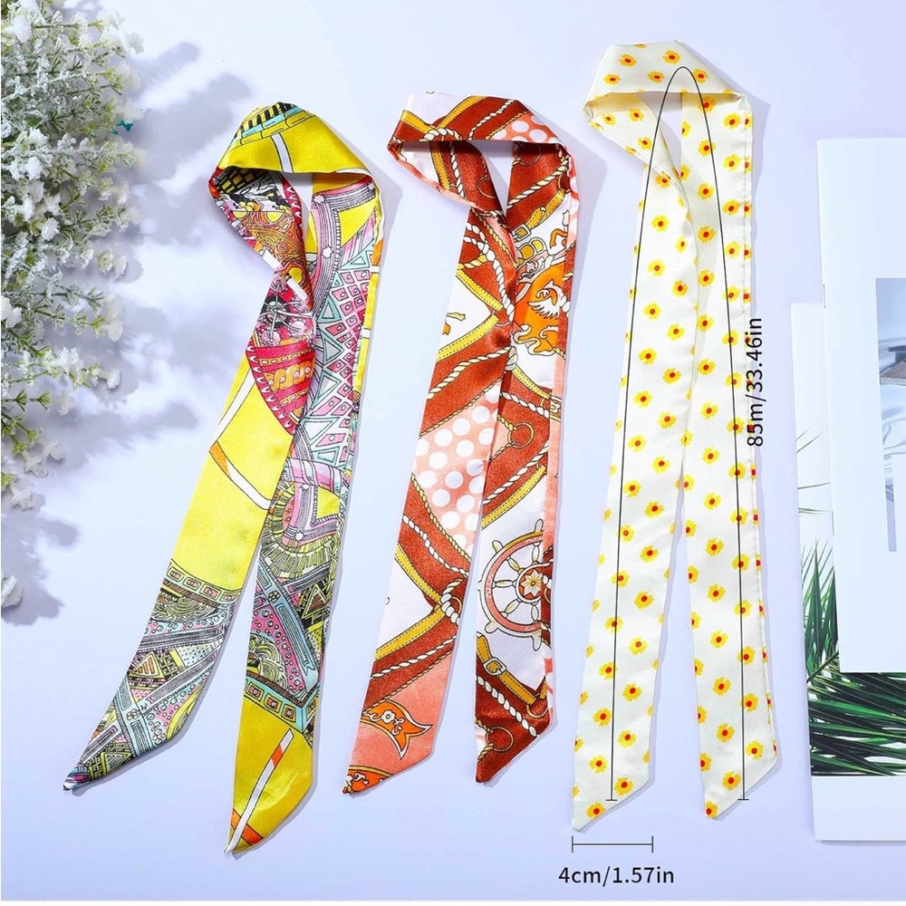 3 Random Handbag Scarves New in Plastic - Picture 6 of 6